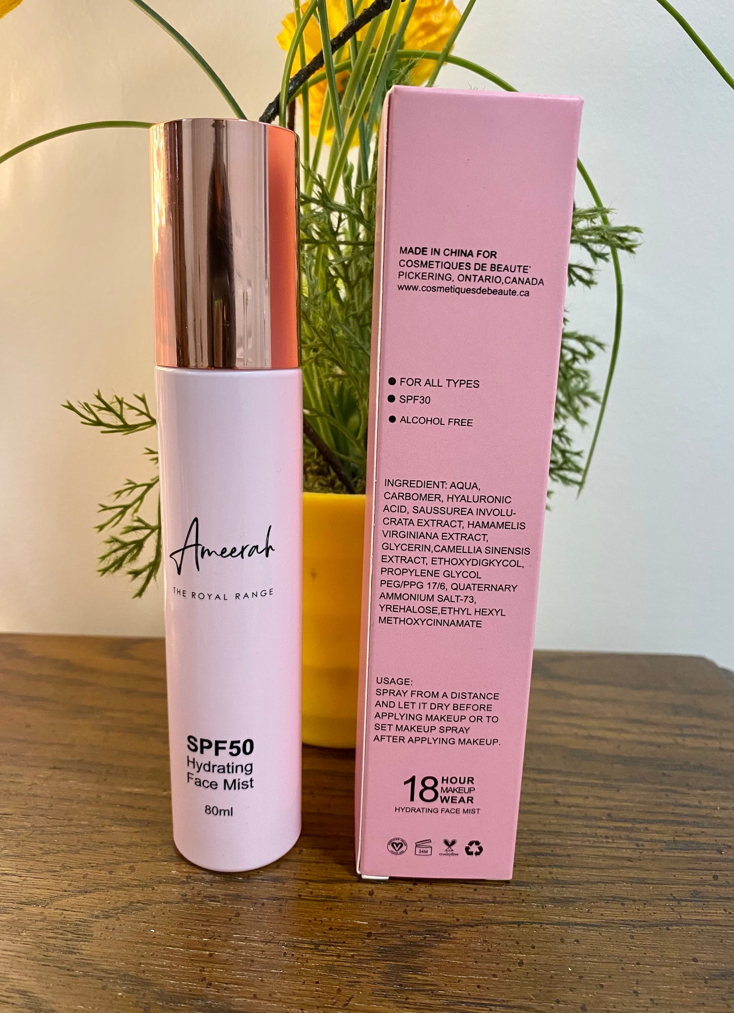 Ameerah The Royal Range Setting Spray with SPF 50